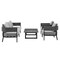 Armen Living Argiope 4 Piece Outdoor Dark Gray Aluminum & Fabric Outdoor Conversation Set 840254333031 - alternate 1